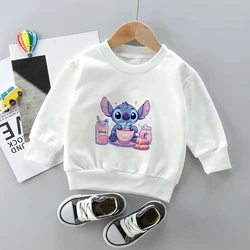 Stitch Children Sweatshirt Lilo & Stitch Clothes for Girls Pullover Kid Kawaii Fashion Anime Cartoons Casual Boy Tops