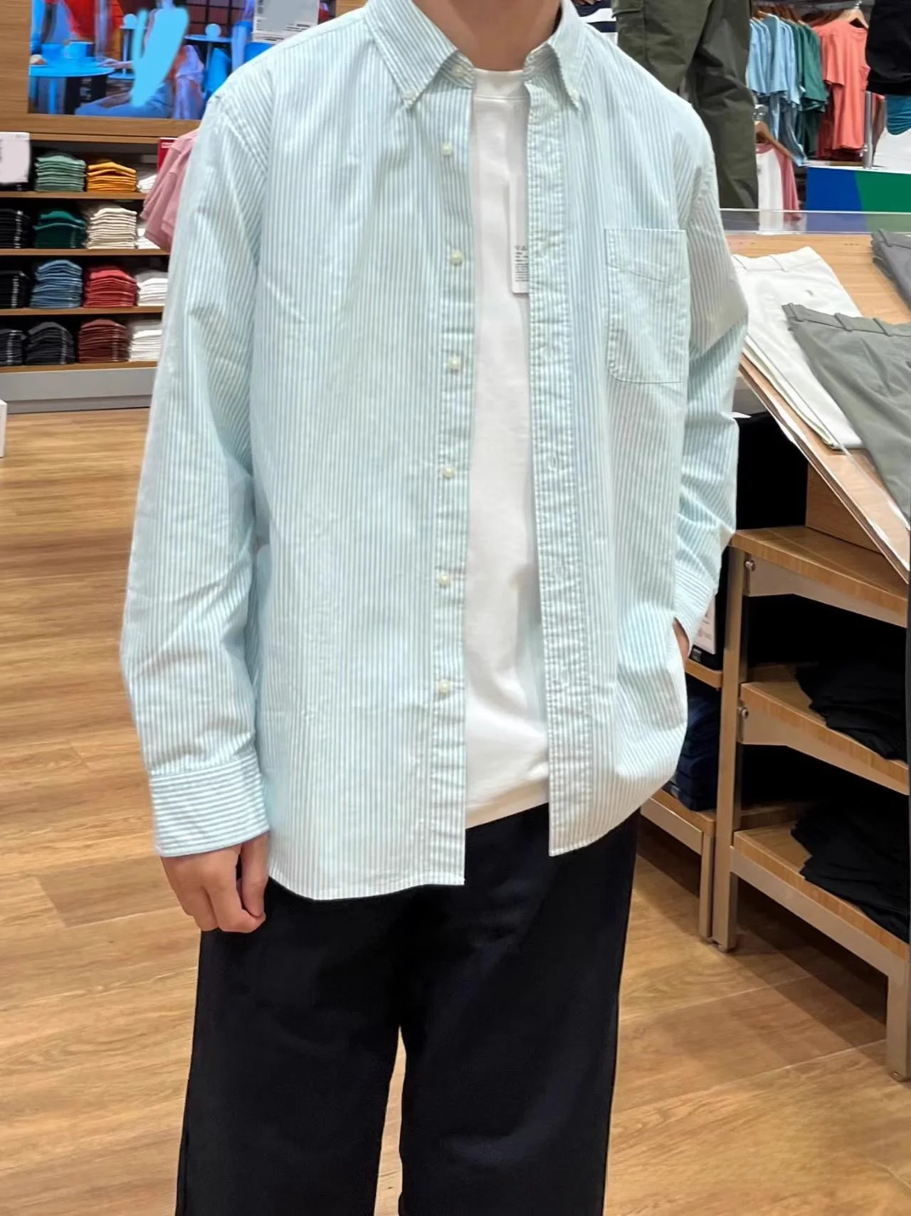 

Хлопковая рубашка из оксфордской ткани с длинным рукавом в полоску, свободного кроя, для осени, дышащая, удобная, в японском стиле, для пар