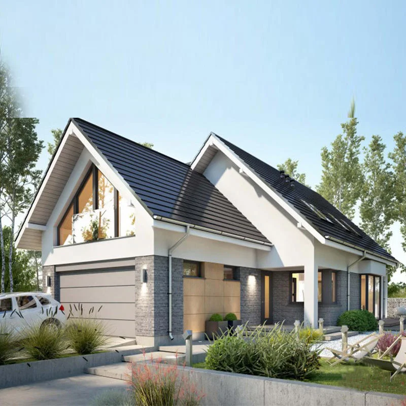 Lightweight Modular Light Steel Prefab Villa with Modern Bedroom Kitchen & Bathroom for Efficient Transportation and Assembly