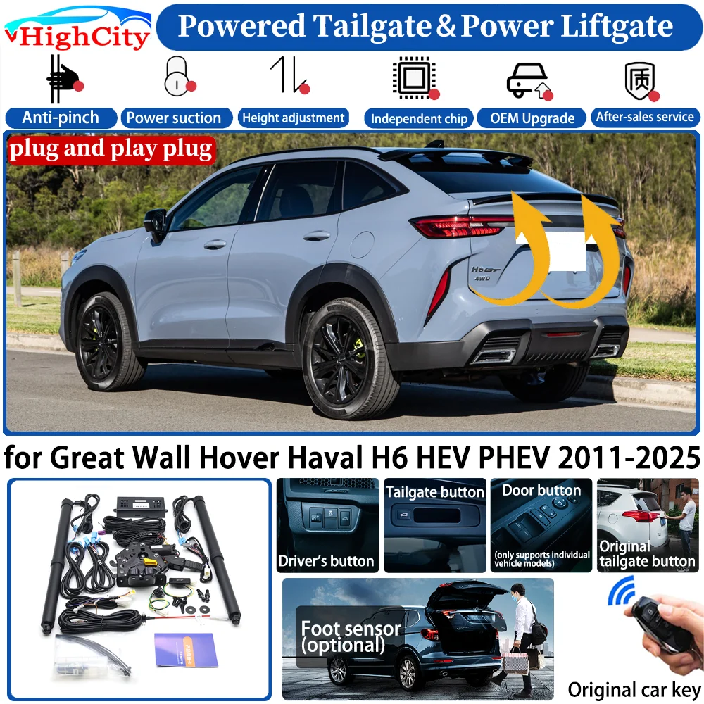 for Great Wall Hover Haval H6 HEV PHEV 2011-2025 Automatic Smart Powered Tailgate Power Liftgate System Trunk Opener Lift Kit