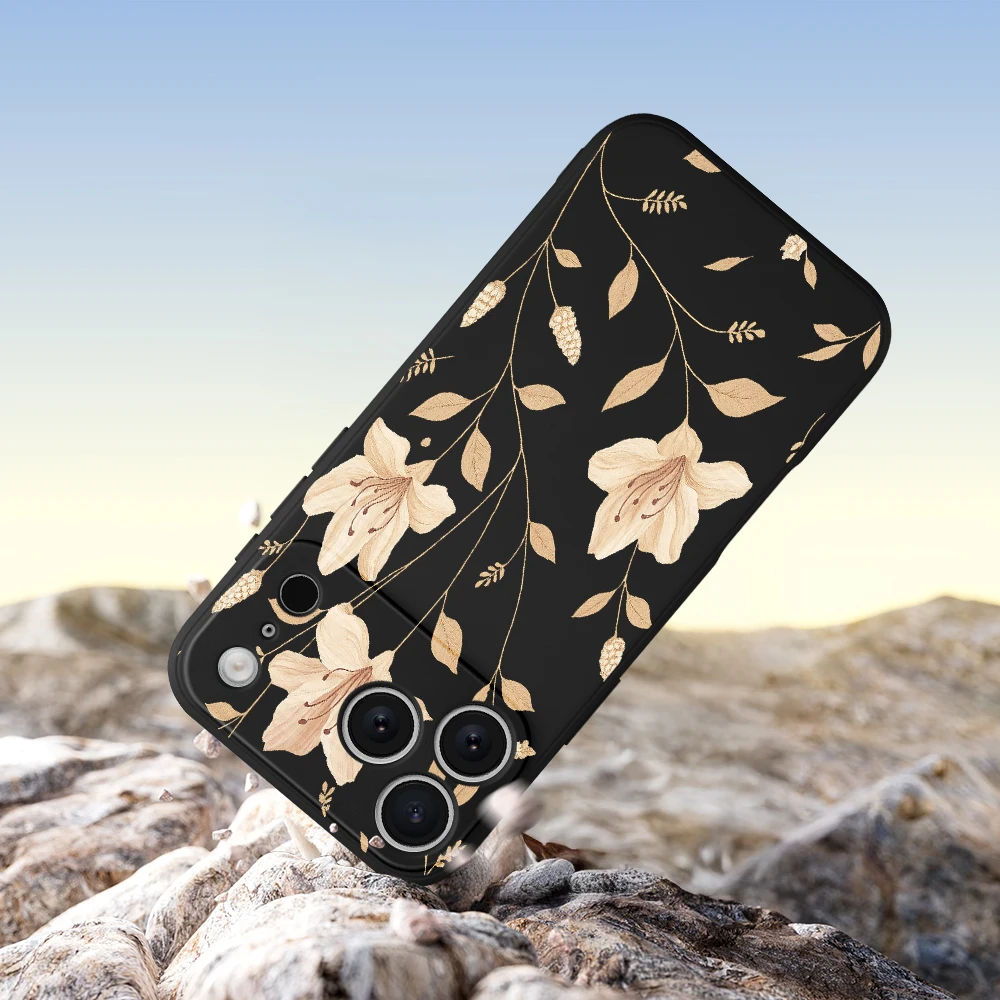 غطاء من البولي يوريثان الحراري باللون الذهبي الأرجواني لهاتف iPhone17 ProMax 17 Air 16 15 14 13 12 11 Pro Max XS Max7 8 Plus 16e 16 Plus