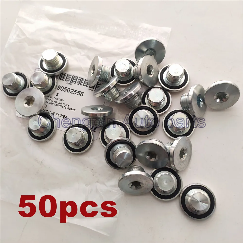 50X 90502556 90528145 96023264 652315 652477 Engine Oil Pan Drain Plug Bolt Nut Fits For Opel Astra F G H J Combo Corsa Insignia
