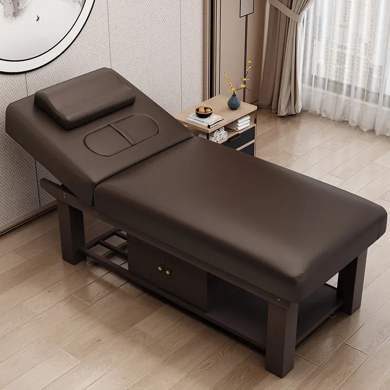

Wooden Spa Pedicure Massage Bed With Hairsalon Head Tattoo Massage Bed Beauty Institute Materasso Lashmaker Massage Furniture