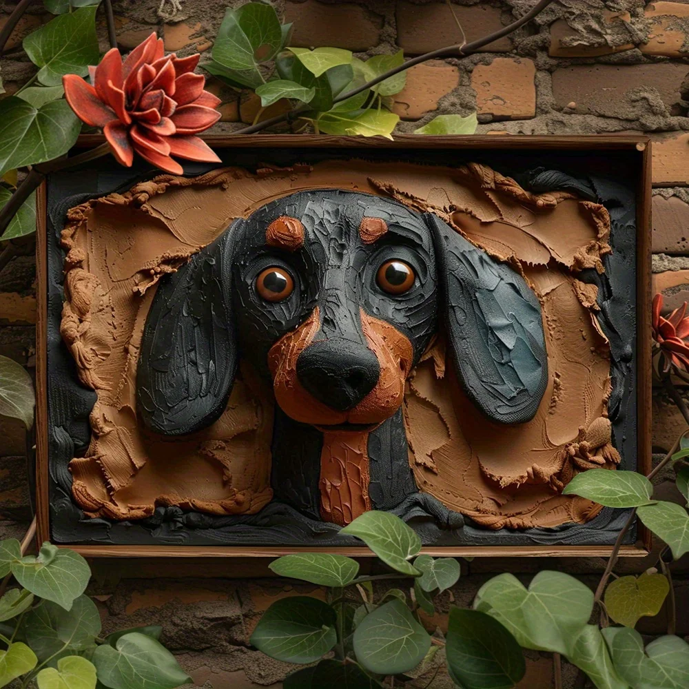 Dachshund Dog Vintage Metal Sign - Funny Autumn Winter Decor For Bedroom, Living Room, Classroom - Ideal Easter Gift For Lovers