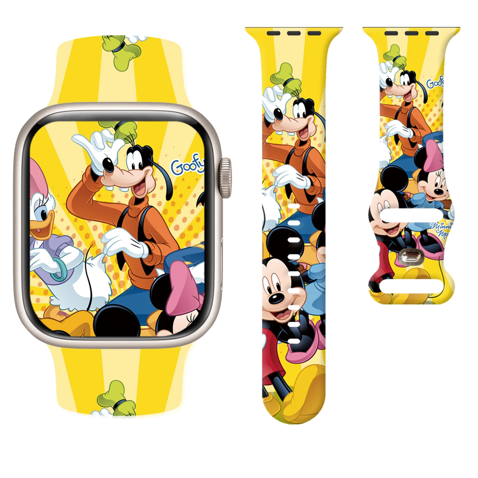 

Disney series printed watch strap for Apple Watch 11 10 9 8 7 Silicone Band Replaceable Bracelet for iWatch 38mm 42mm 44mm 46mm