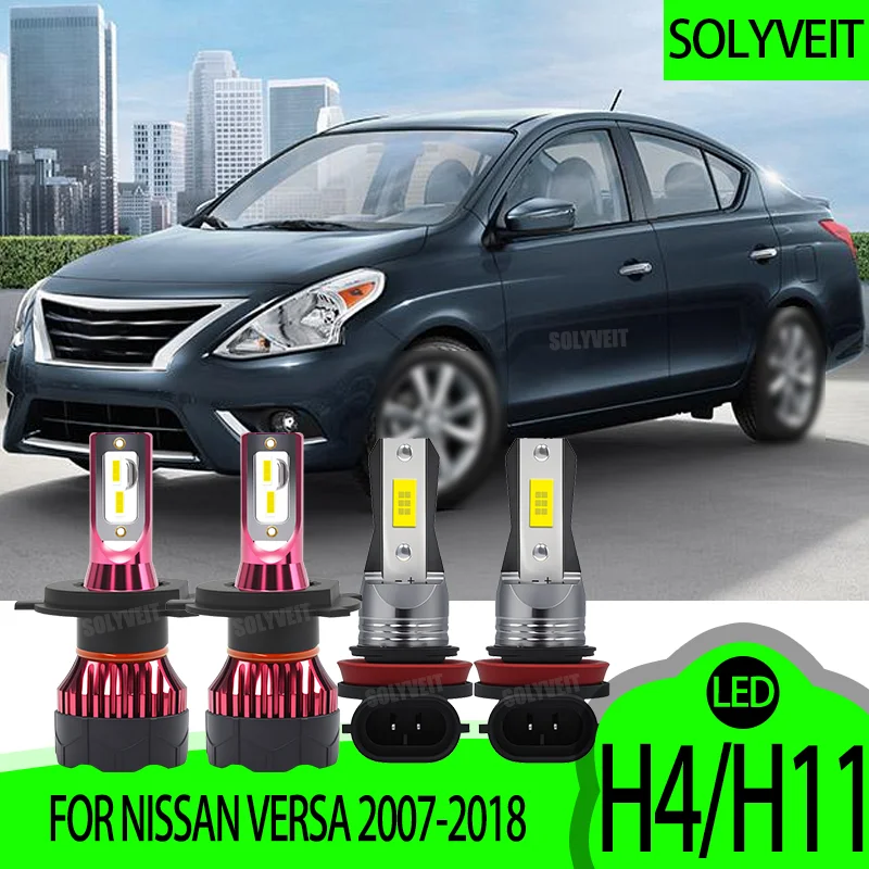 

H4 H11 LED Headlight Foglamp Kit 6000K White Long Lifespan FOR Nissan Versa 2007 -2010 2011 2012 2013 2014 2015 2016 2018