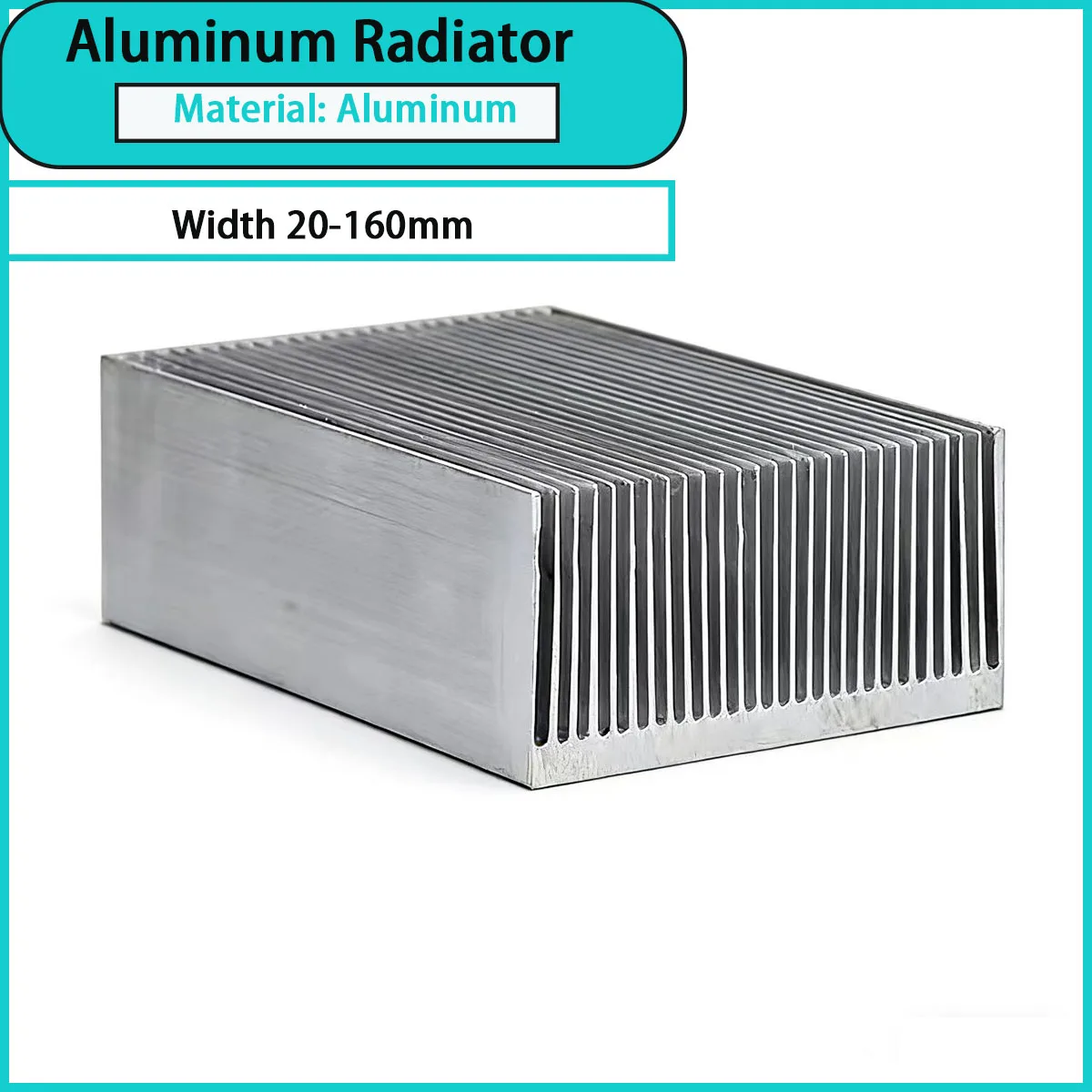 Aluminum radiator with a width of 20-160mm is used for household appliances, electronics, industrial equipment, etc