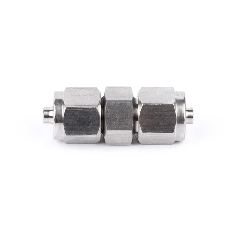 304 Stainless steel Fast twist Fitting OD 4/6/8/10/12/14/16mm Hose Equal diameter straight joint