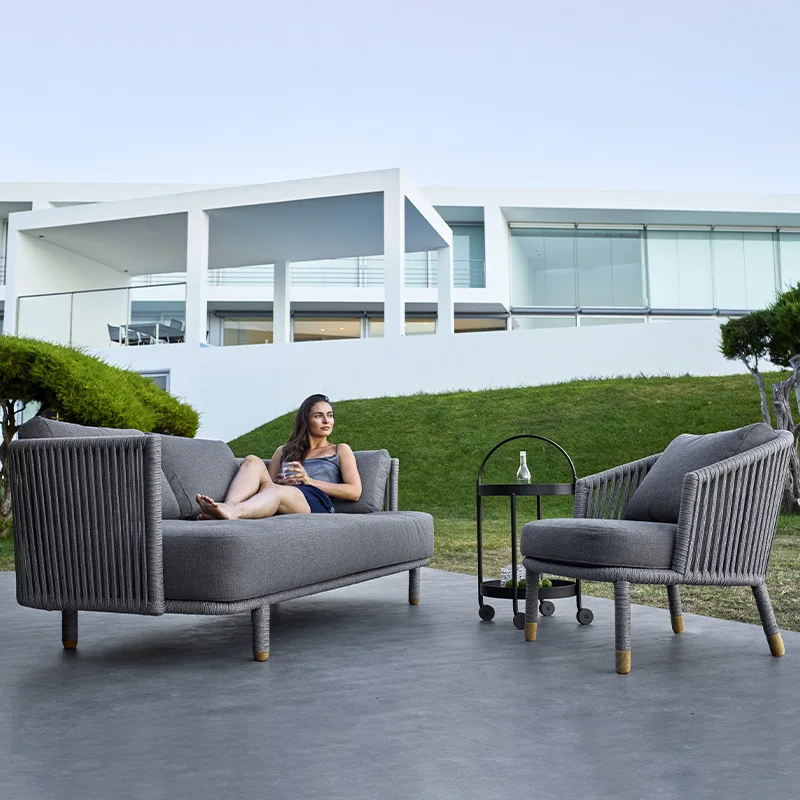 Outdoor Furniture Rope Woven Sofa Terrace Nordic