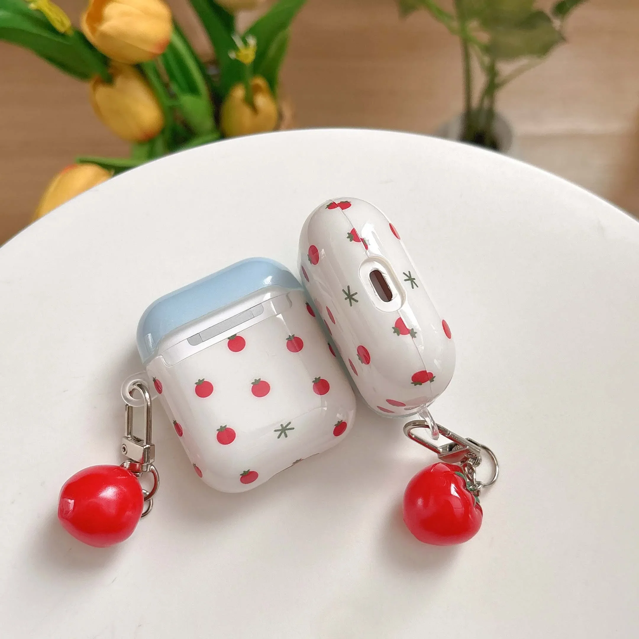 Ins Tomat imd حقيبة سماعة الاذن سماعة لاسلكية تعمل بالبلوتوث صندوق شحن لابل airpods 4 1 2 pro2nd 3 برو غطاء سماعة الرأس
