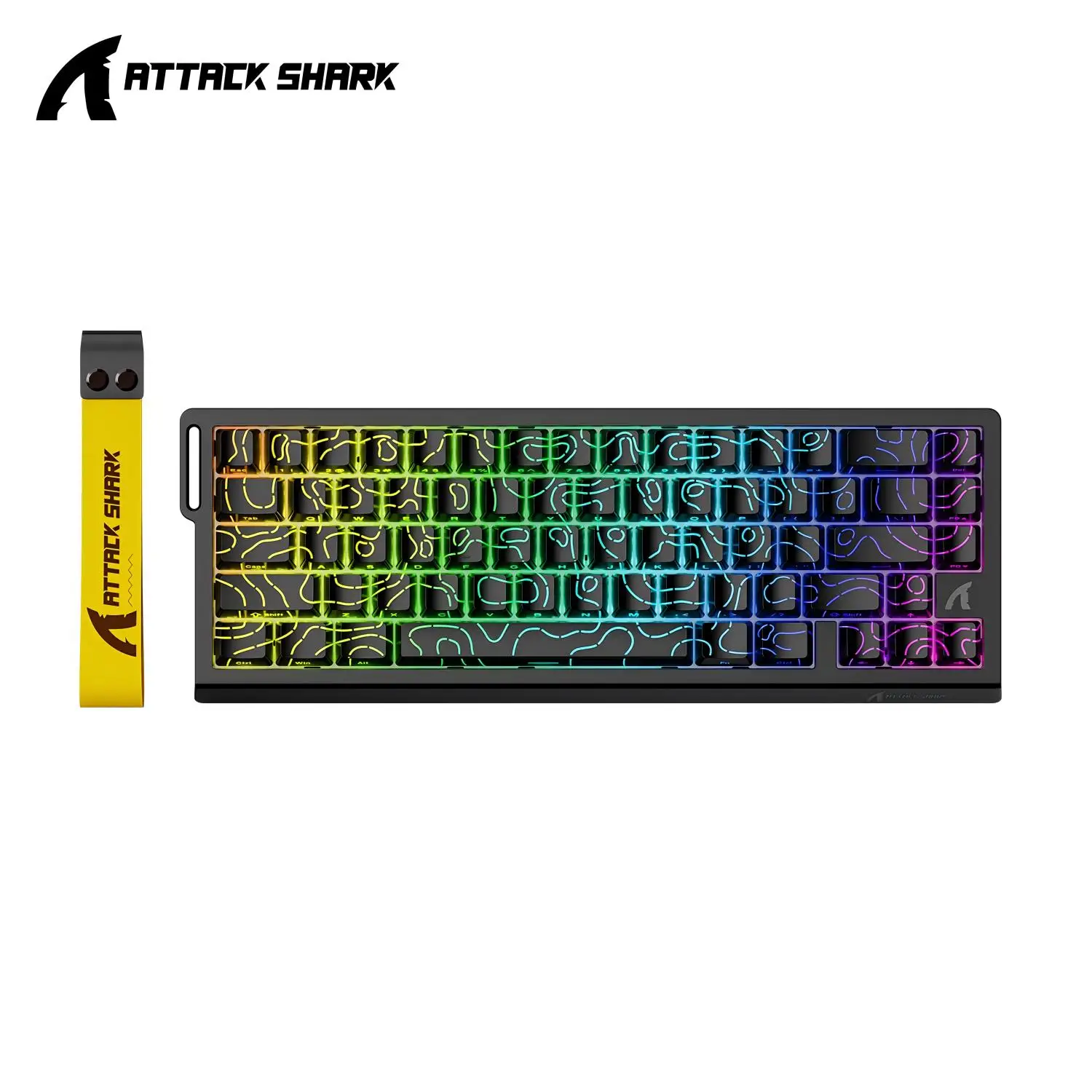 ATTACK SHARK, X68 HE, Mechanical Keyboard, 128K Scan Rate, 0.01mm RT Accuracy, Magnetic Switch, Gaming, RGB, Hot-Swappable