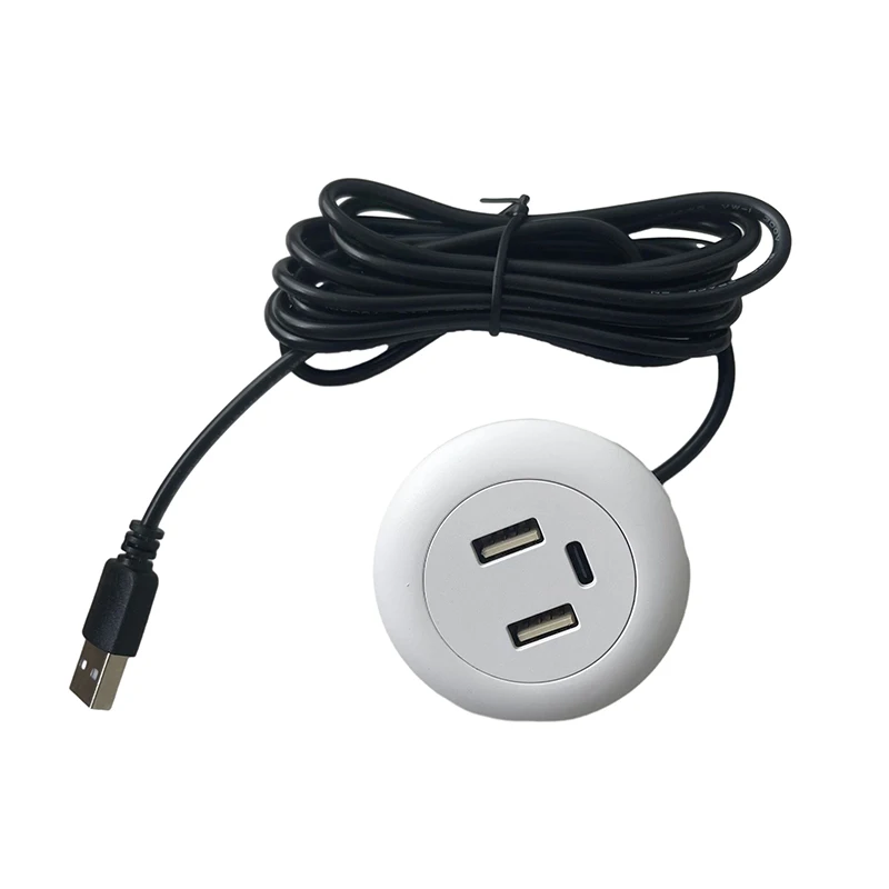 Embedded Desktop USB TYPE-C Charger Furniture Sofa Socket Multifunctional Concealed Fast Charging Cable Connector