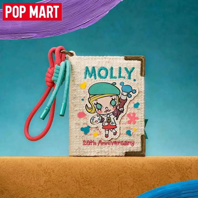 

POPMART Molly 20th Anniversary Scenery Along The Way Series Book-shaped Mini Purse Keychain Bag Blind Box Gift For Anime Fans