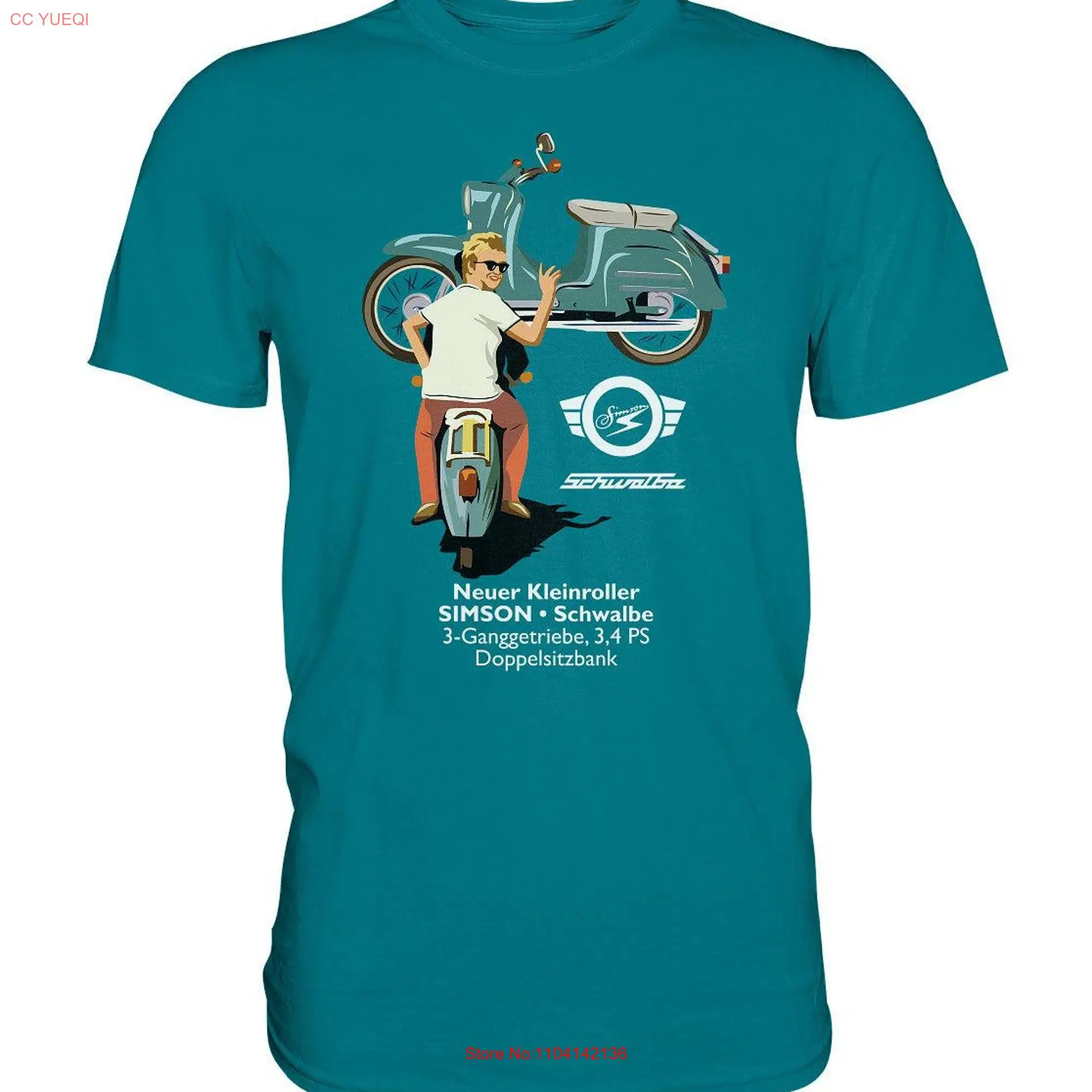 PREMIUM SHIRT UNISEX simson schwalbe original advertising 1964 poster long or short sleeves