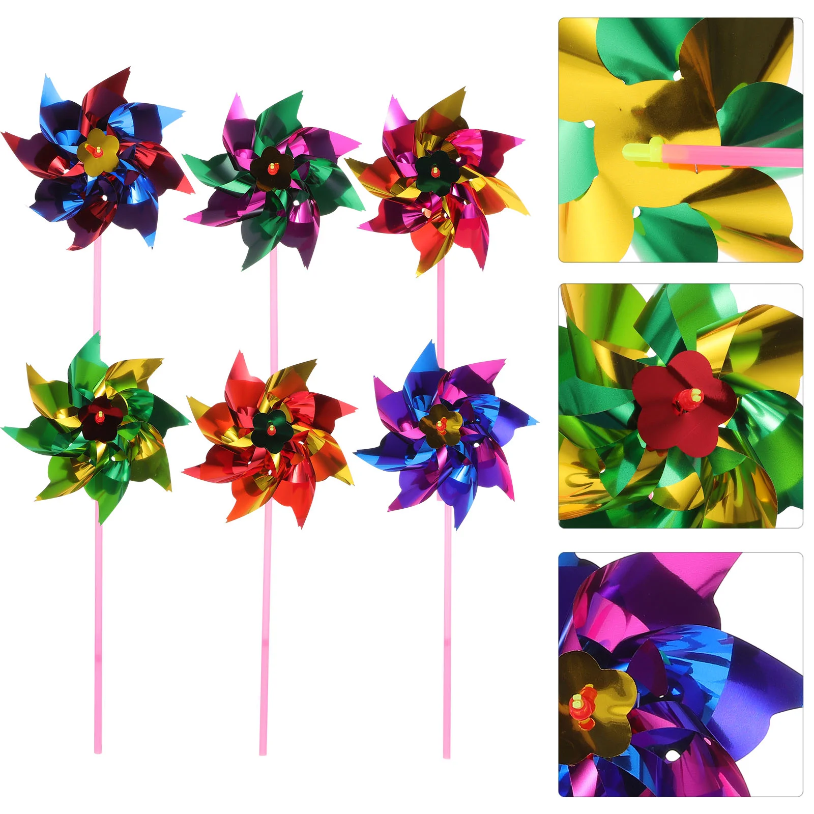 Pinwheel Kits for Kids Colorful Small Windmill Garden Pinwheels Student Outdoor Toys