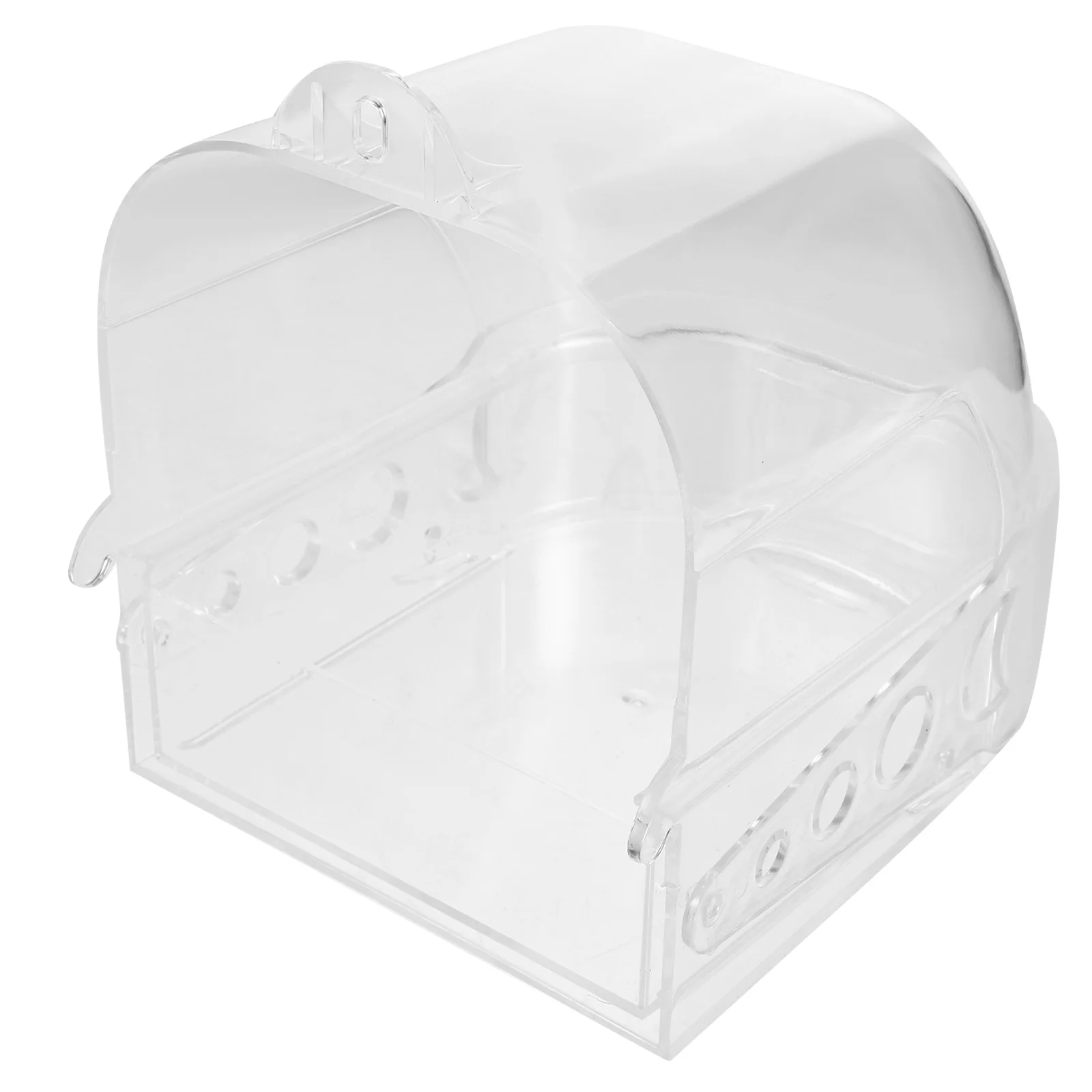 

Bird Bath Box Transparent For Parrots Cockatiels Spacious Cage Hanging Bathtub With Drawer Secure Plastic Shower Basin For