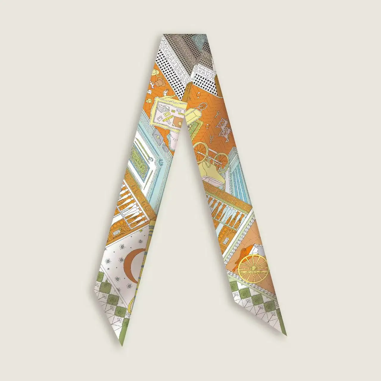 5 * 90 cm coreano raro tesoro twill fascia per capelli legato borsa sciarpa di seta piccolo streamer lungo nastro intrecciato fascia per capelli sciarpa all'ingrosso
