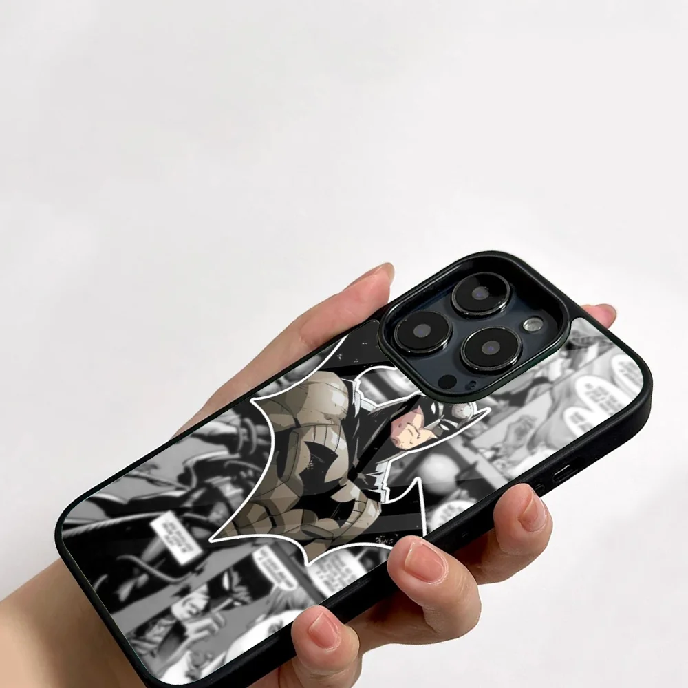 B-Batmans B-Bats Man Phone Case For IPhone 11 12 13 14 15 16 Plus Pro Max Mirror Acrylic PC TPU Cover