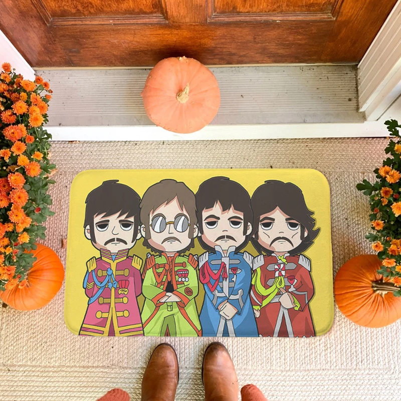 Entrance Door Doormat The H-Beatle Band Bathroom Mat Living Room Floor Carpet Kitchen Hallway Balcony Bath Rug Home Decor Items