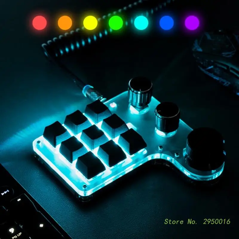 12/15Key Macro Knob Custom Keypad Copy Paste Shortcuts E-Sports Game Wireless Mechanical Keyboard Hot-Swap Programming