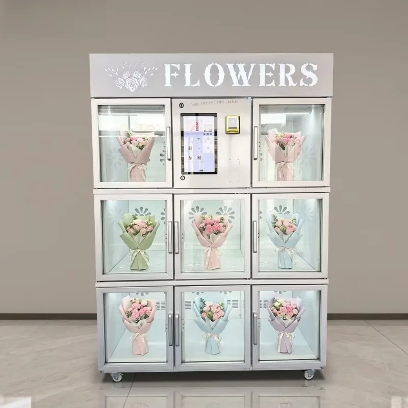 Intelligent Fresh Flower Dispenser Machine with Remote Management Options for Floral Retail Operators