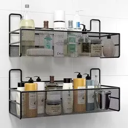 Self-Adhesive Shower Shelf Bathroom Caddy Kitchen Storage Rack Tidy Organizer