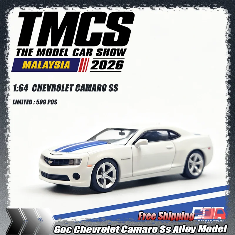 Nuevo Modelo a Escala 1:64 de Chevrolet Camaro SS de Tmcs, Auto de Aleación Fundida a Presión, Color Plateado, Edición Limitada, Decoración Coleccionable para Entusiastas de la Colección de Vehículos