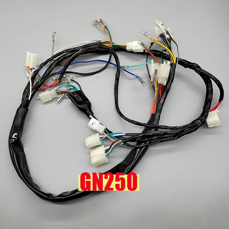 Motorrad-Kabelbaum für Suzuki Qingqi Wangjiang Haojue für GN250 WJ250 SP250 QJ250 Intruder250 12711-05230 Komplettes Kabelset