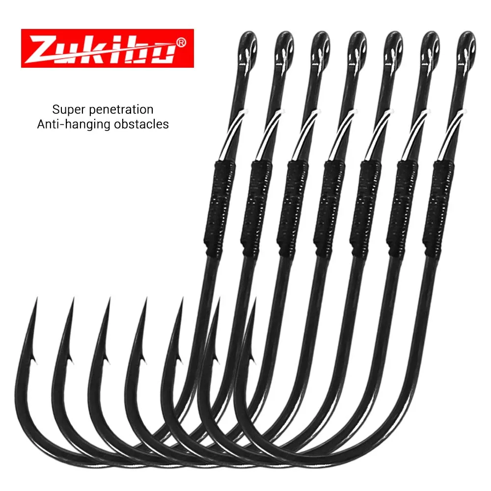

ZUKIBO 10 шт., крючок с прямой ручкой, Ptfe, высокоуглеродистая сталь, техасский мягкий крючок для приманки, бесшумный рыболовный инструмент, анти-крючок для травы Предотвращая коррозионную речку морской воды, рыбачит