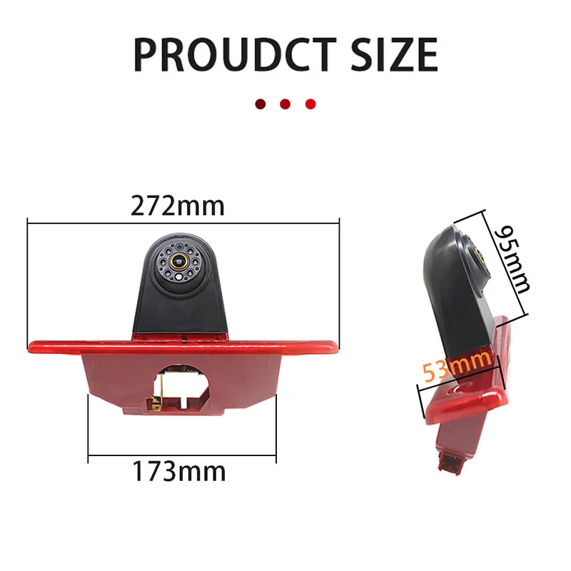 AHD 1080P Waterproof Car Brake Light Rear View Reverse Camera For Citroen Jumpy Peugeot Expert Toyota Proace 2007-2016