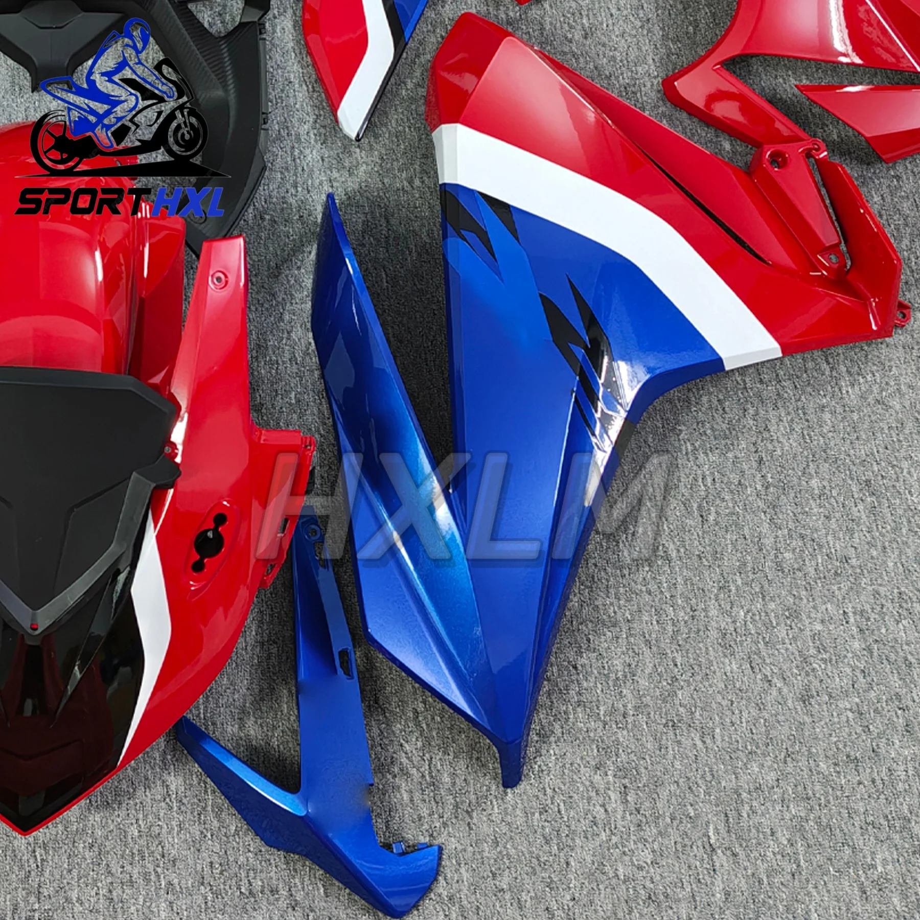 

For Honda CBR500R CBR 500R 2019 2020 2021 2022 2023 Full Fairing Kit Cowl Bodywork ABS Injection Red Blue White Lines