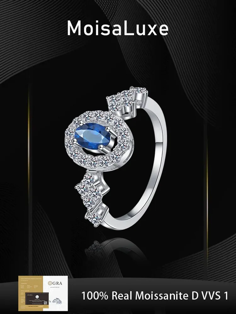 

MoisaLuxe Official Store GRA Certified Moissanite Sterling 925 Silver Women Fashion Exquisite Women Ring Jewelry Accessories