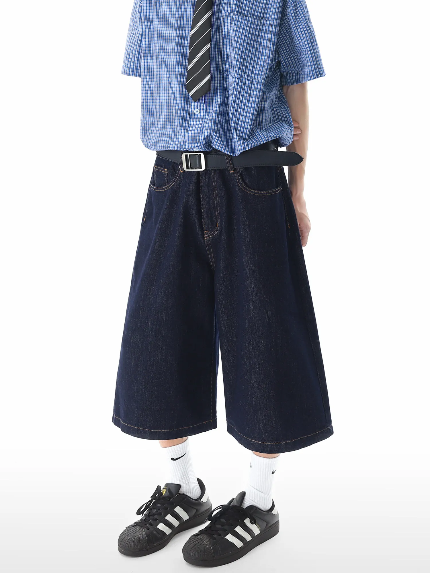 

Мужские летние тонкие джинсы прямого кроя из ретро-денима синего цвета, свободного кроя, комфортные, с эффектом стройности, в американском стиле