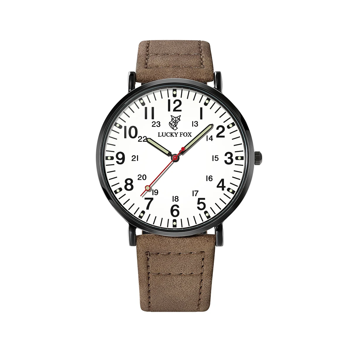 Men's Classic Luxury Quartz Watch with Large Round Dial