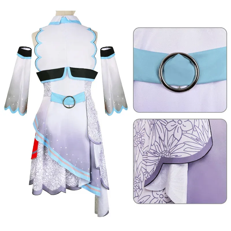PJSK Cosplay Costume Wig Miku 3rd Anniversary Uniform Women Fashion Printed Dress Outfit Halloween Christmas stage Clothing vl;6