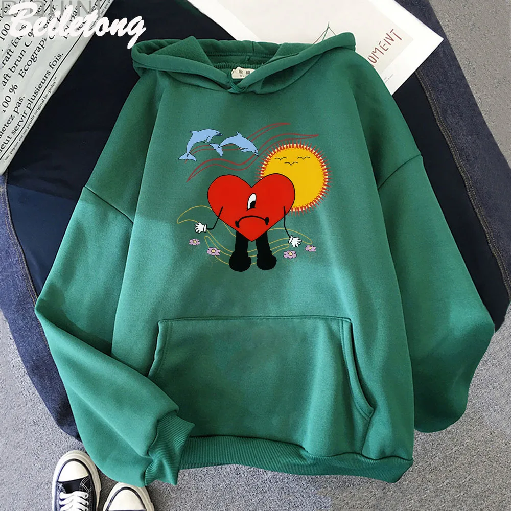 Un Verano Sin Ti Bad Bunny Print Hoodie Kawaii Clothing Aesthetic Loose Sweatshirts Ulzzang Long Sleeve Pullovers Sudadera Mujer