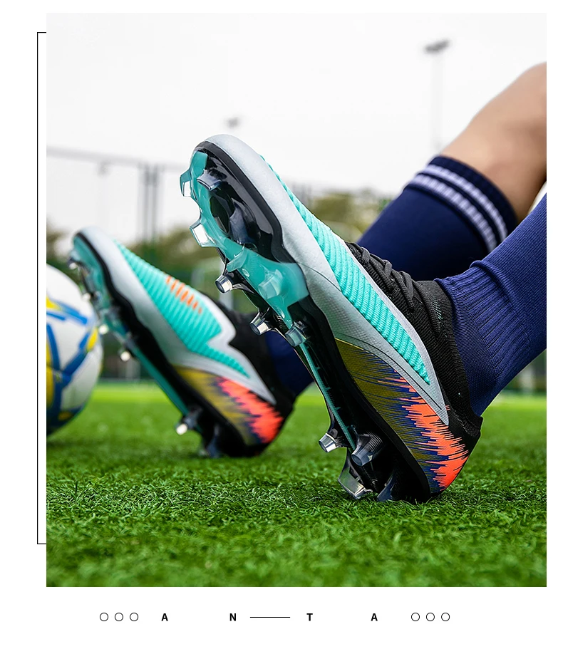 Neue Herren Fußballschuhe Ultraleichte Outdoor-Trainingsschuhe Dropshipping Fußballschuhe mit Langen Stollen FG Rutschfest – Detail 7