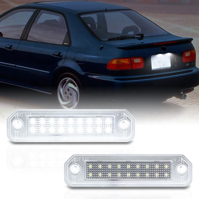 2pcs For Honda Civic Ej Eg Ek Ek3 Cr-x Integra Del Sol Tail White Led  License Plate Light Number Plate Lamp Assembly - Signal Lamp - AliExpress