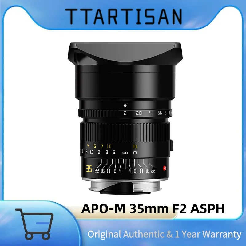 TTArtisan APO-M 35mm F2 ASPH Munual Focus Full Frame Camere Lens for Humanities Photogtaphy with Leica M Mount M2 M3 M9 M9R M10