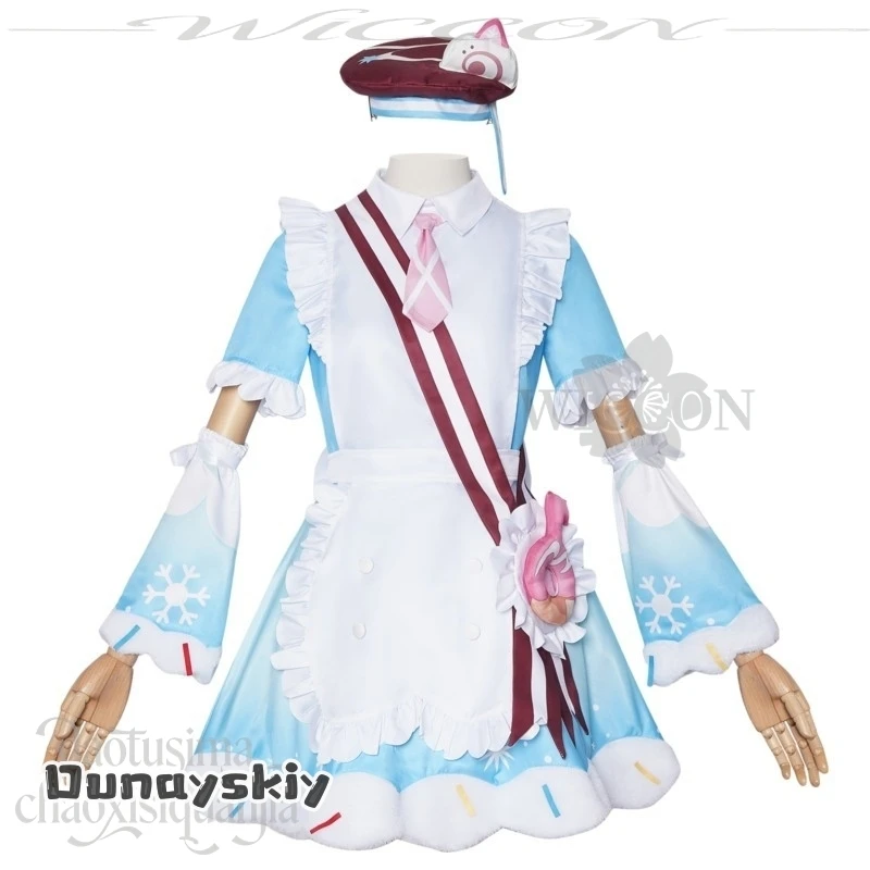 Dream ZS@Snow Mikkuu 2026 زي جديد تأثيري أنيمي لعبة مشروع Sekai Kawaii الأزرق كعكة فستان ندفة الثلج نمط الحلو لوليتا #3