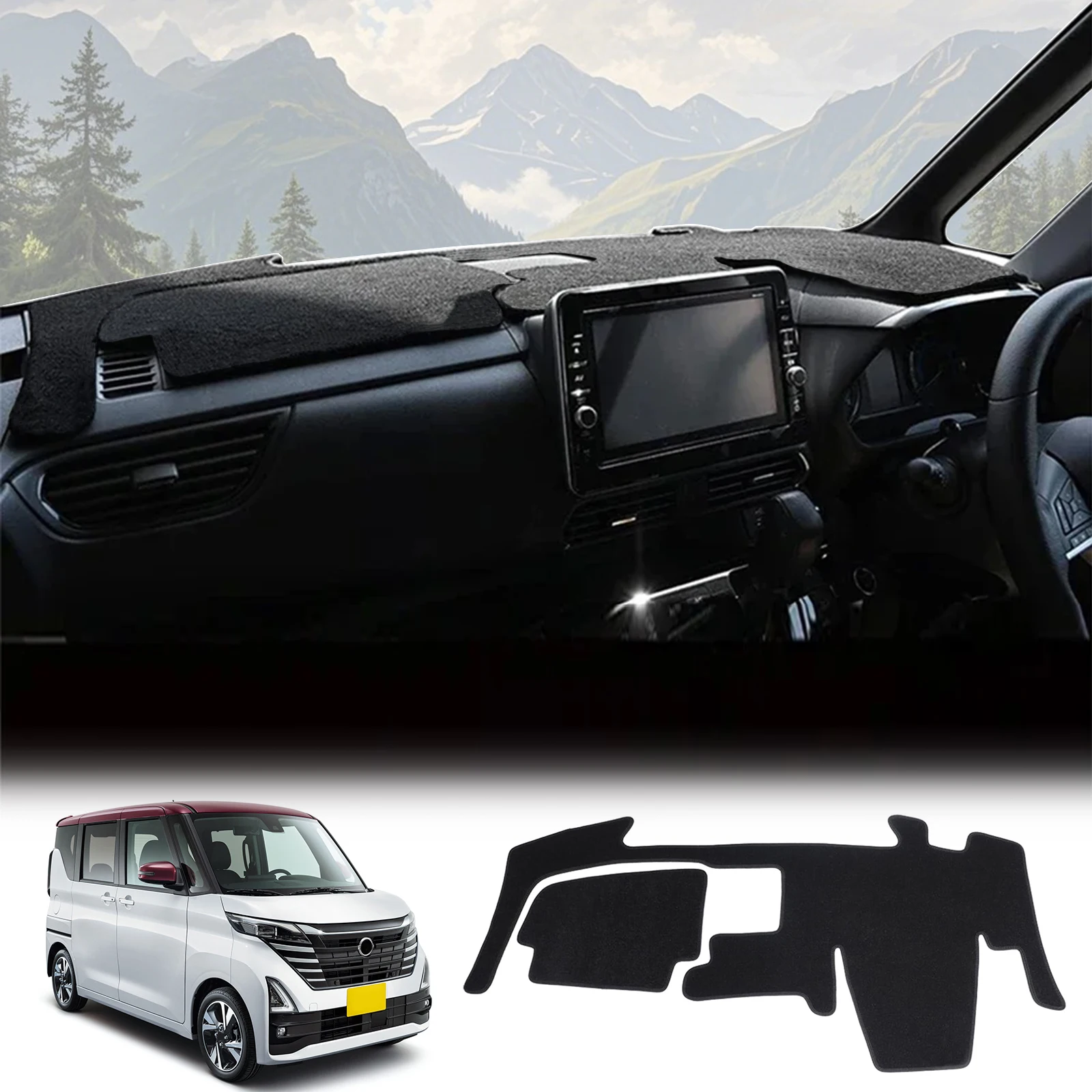 

for Nissan Roox Accessories Dashmat Dash Mat Anti-Slip Sunshade Protective Carpet Car Dashboard Cover Pad