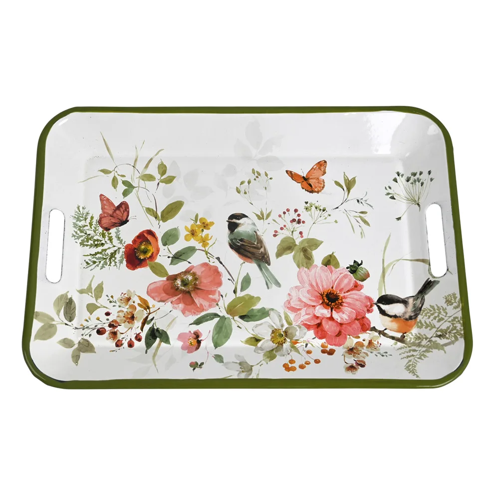 

Enamel Dessert Plate Rectangular Metal Enamel Tableware Dinner Plate That Are Not Easily Damaged Suitable For Camping Outdoor