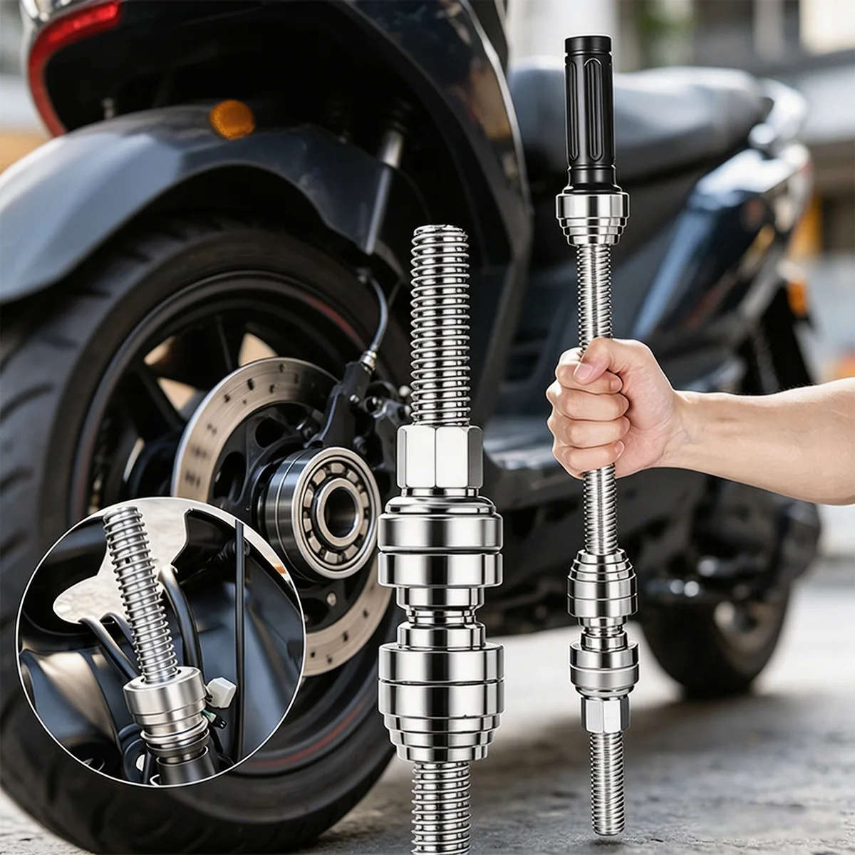 Motorcycle Electric Vehicle Pressure Shaft Tool Universal Wave Disc Press In Installation Modified Model Scooter Hand Tool