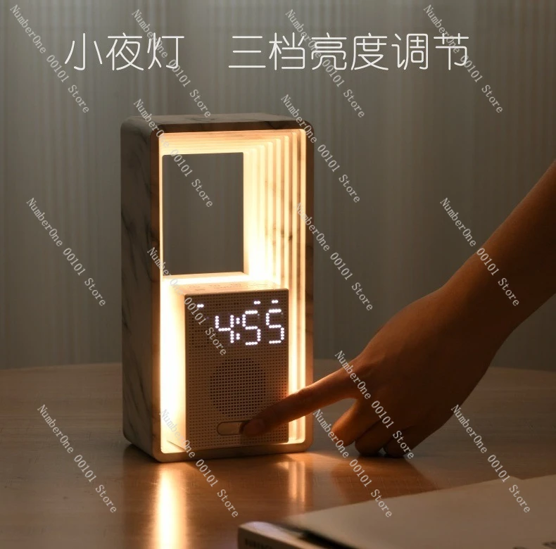 

Simulated sunrise wake-up alarm clock white noise sleep stereo night light bedside