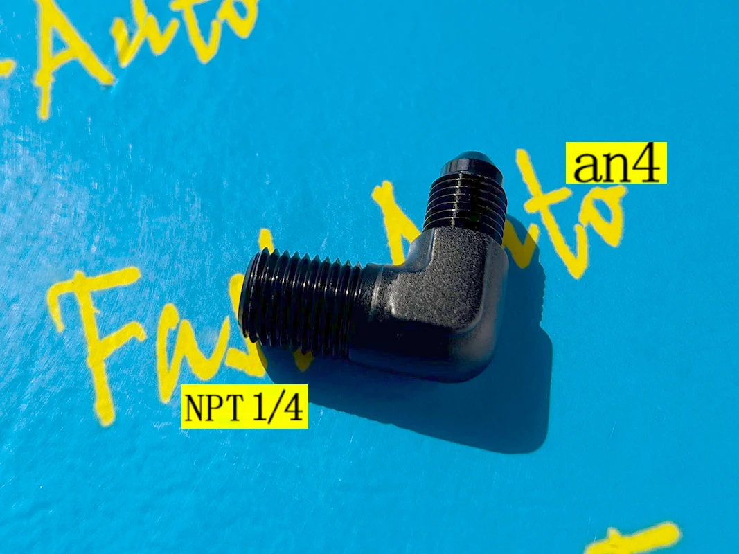 

Forged male 4an an4 an 4 to npt1/4 1/4''NPT 1/4npt male 90degree adapter Fitting