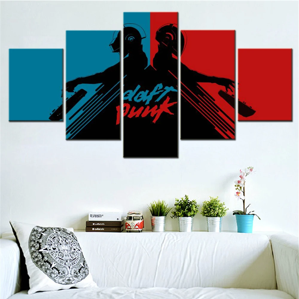 5 Pieces Wall Art Canvas Black Dark Violin Wallpaper For Living Room Poster Painting Picture Print Bedroom Mural Home Decoration
