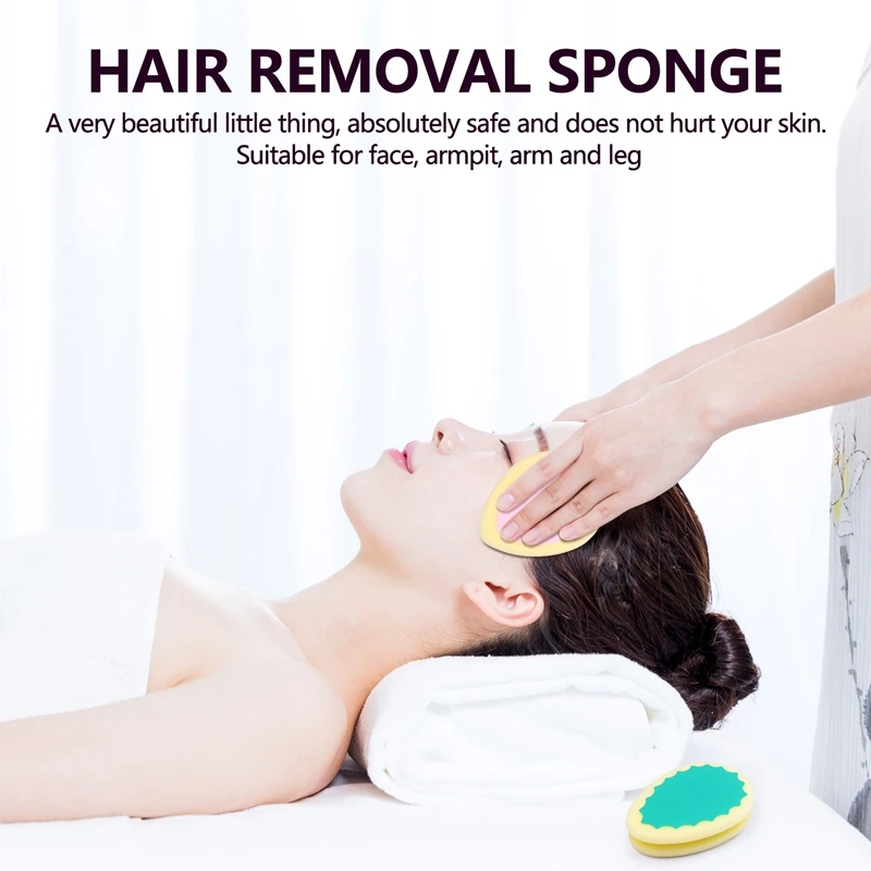 2X ยอดนิยม Magic กําจัดขน Depilation ฟองน้ํา Pad สําหรับลบใบหน้าขาแขนกําจัดขนเครื่องมือเครื่องกําจัดขน