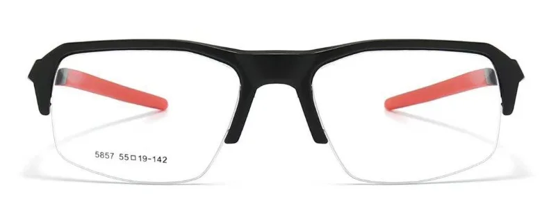 YIMARUILI Sportbrillengestell für Herren und Damen, Aluminium, TR90, Halbrahmen-Brille, Federbeine, optische verschreibungspflichtige Brillen 5857 – Detail 19