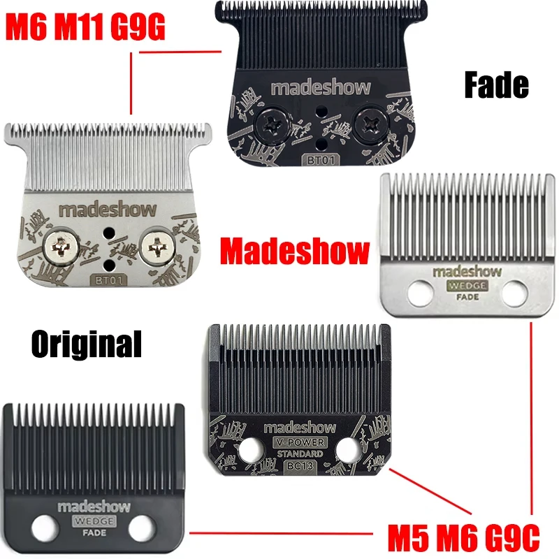 Madehsow Original Ersatzklinge für R77F/R66/M15/M10/M5/M8f/M16/M6/M11 Professionelle Elektrische Haarschneidemaschine Klingenzubehör