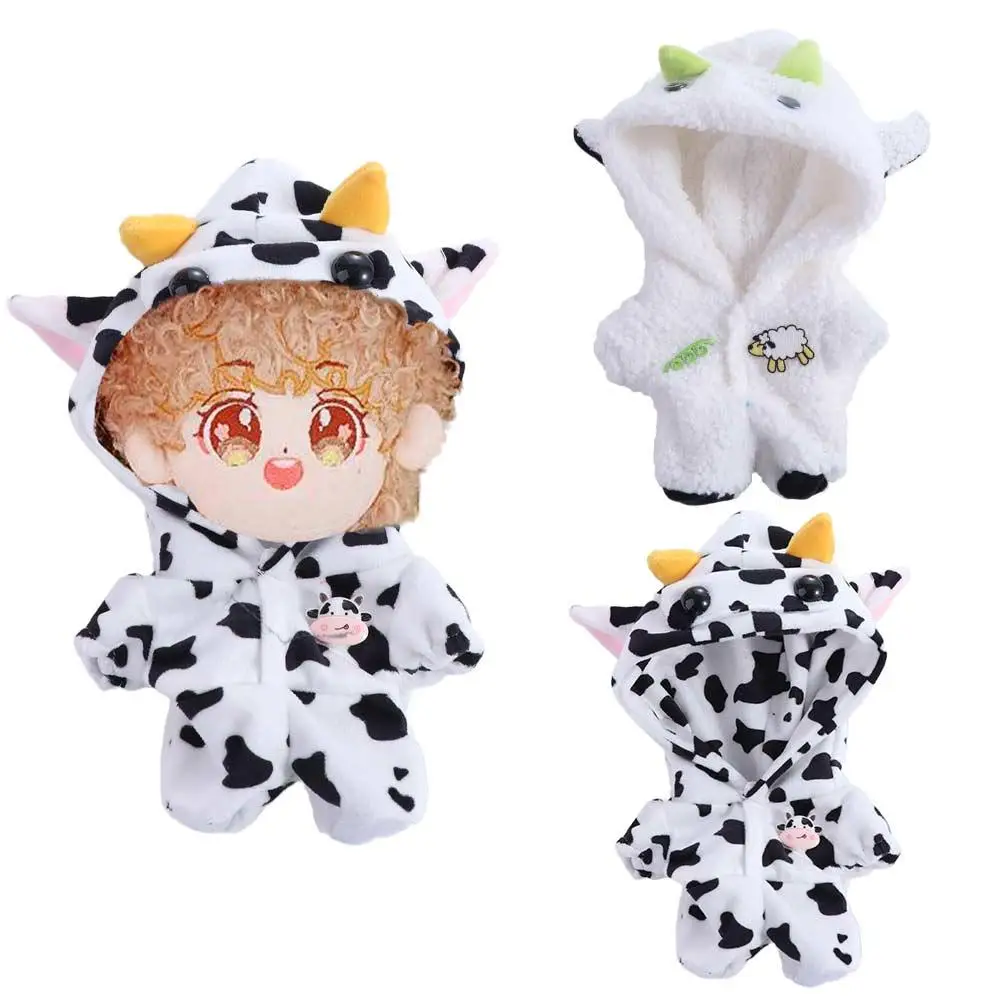 

Suit Animal Jumpsuit 20cm Cotton Doll Clothes Lamb Onesuit Doll Winter Outfit Mini Calf Plush Dolls Clothes Children Gift